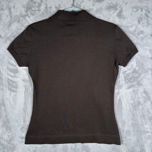 Lacoste Women’s Brown Polo Shirt Size 40 - Picture 3 of 6